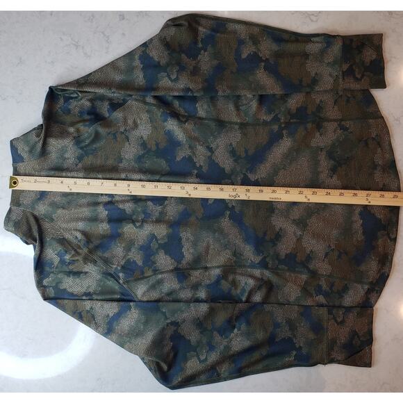 NWT ATHLETA Salutation Jacket Blue Green Camo Print Women's Size 1X - Picture 11 of 11